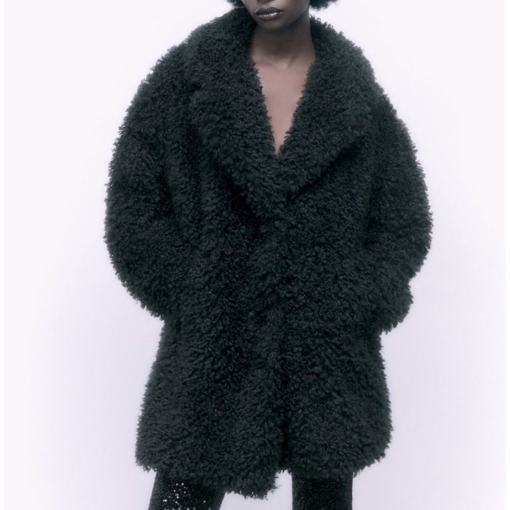 ZARA Faux Fur Teddy Coat